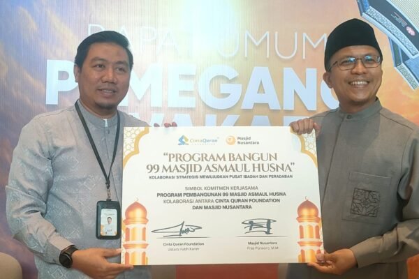 Cinta Quran Foundation Perkuat Gerakan Wakaf Lewat Program 99 Masjid Asmaul Husna