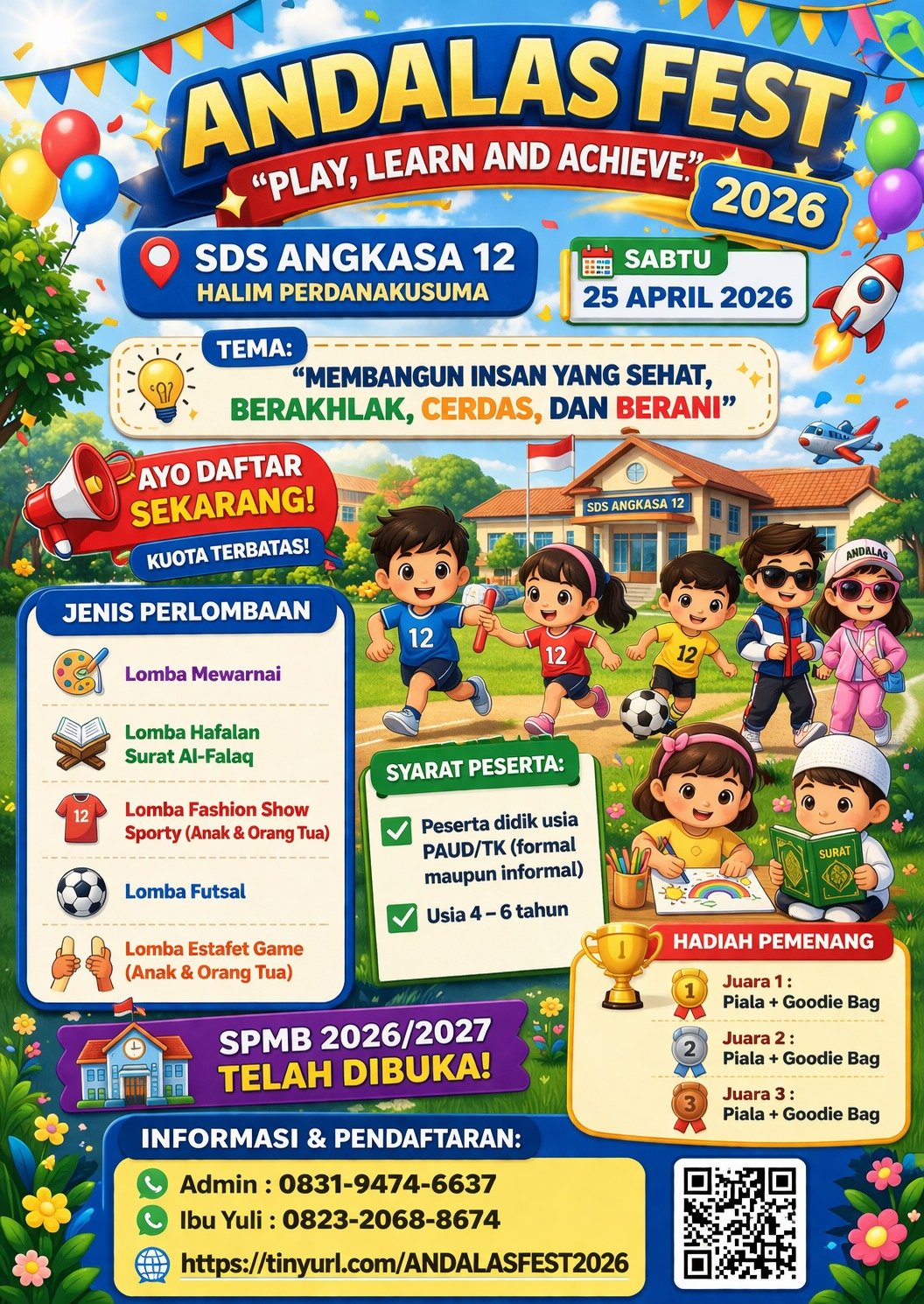 Andalas Fest 2026, Ajang Edukasi dan Kreativitas di SDS Angkasa 12 Halim