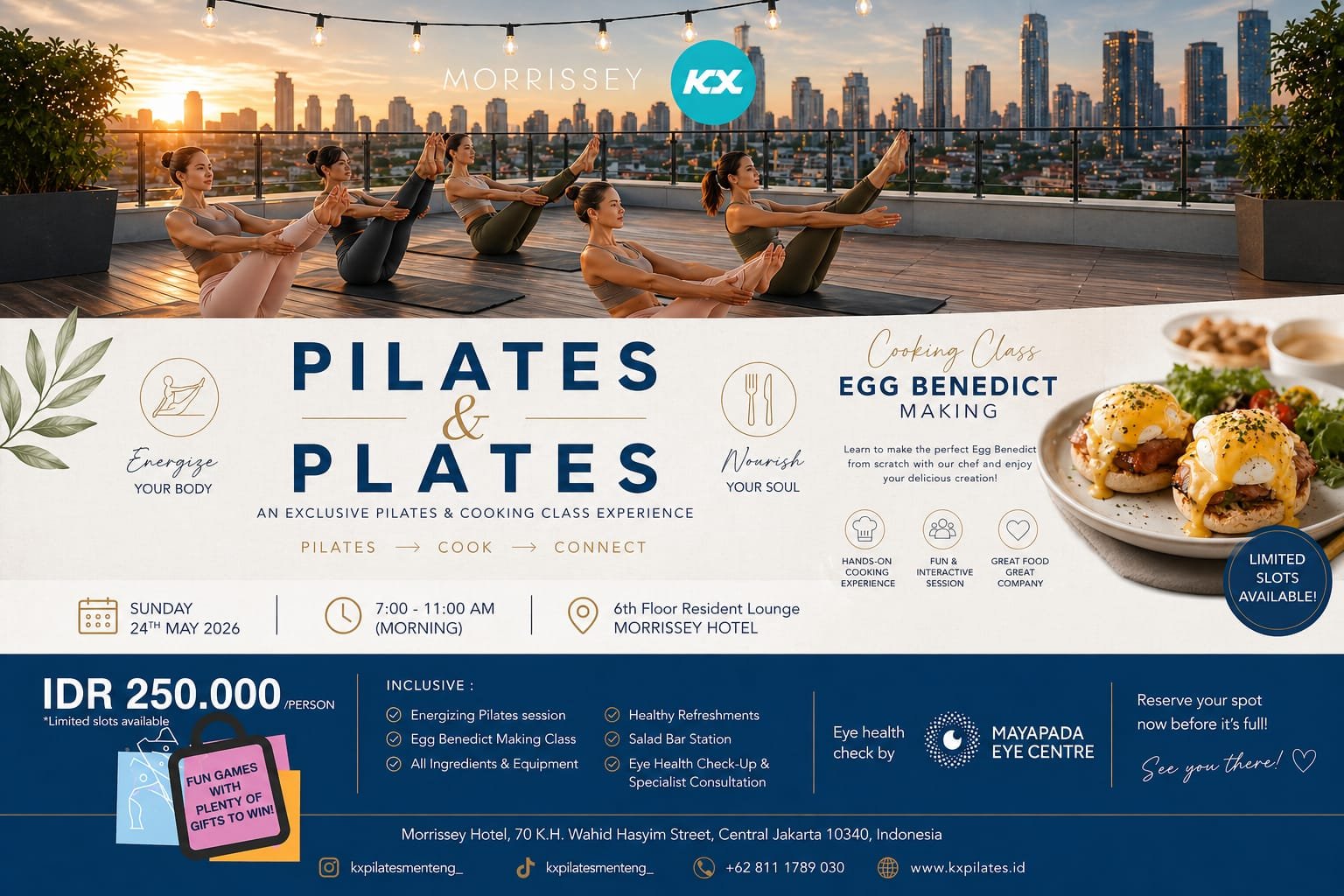 Weekend Sehat di Jakarta! Morrissey Hotel Hadirkan Pilates, Cooking Class, dan Talkshow