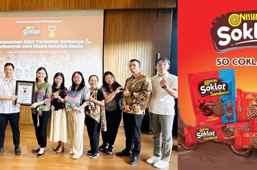 Aksi Keren Anak SD! Tanam Ribuan Bunga, Nissin Soklat Raih Rekor MURI