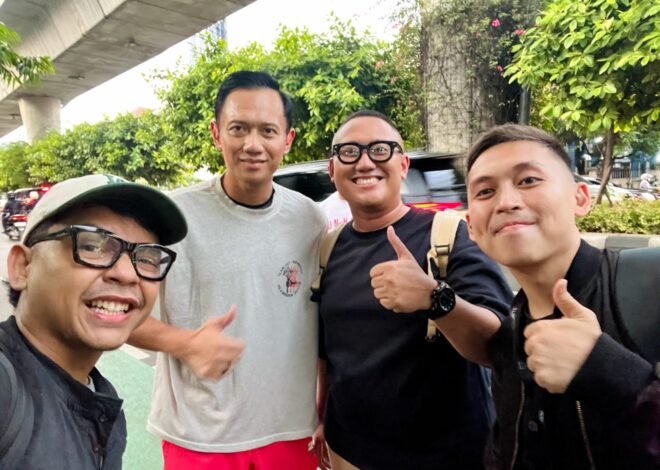 AHY Curi Perhatian Saat Jogging di Jakarta Selatan, Ramah Sapa Karyawan Startup Plasticpay