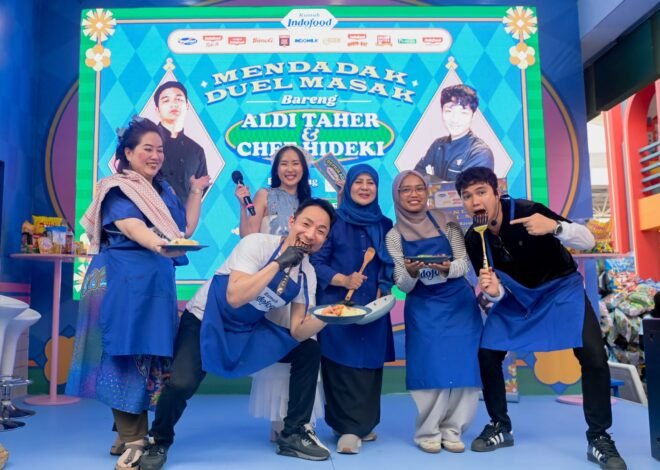Mendadak Duel Masak! Aldi Taher vs Chef Hideki Sukses Curi Perhatian Pengunjung Jakarta Fair