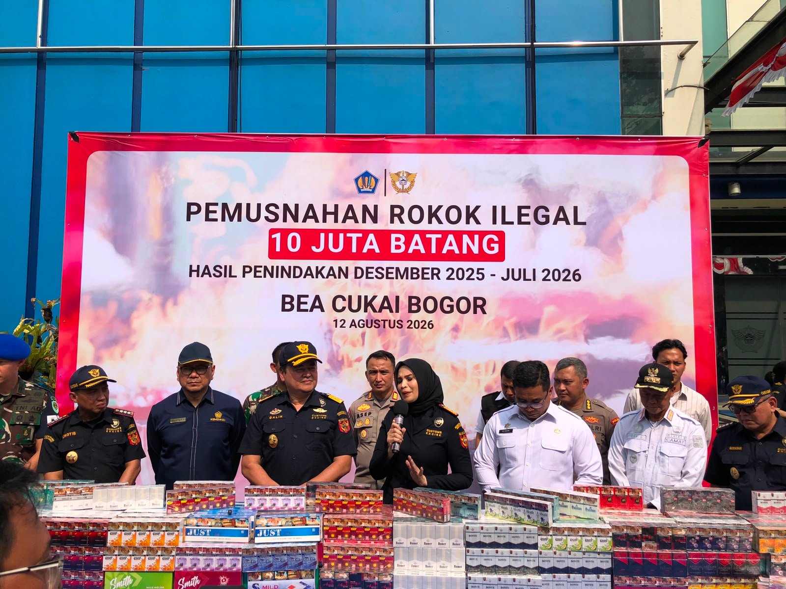 Jutaan Rokok Ilegal Dimusnahkan, Bea Cukai Bogor Menjaga Perdagangan Tetap Sehat