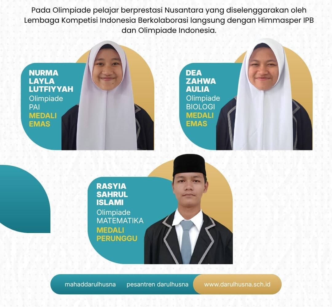 Dua Emas dan Satu Perunggu, Cerita Santri Darulhusna Menyatukan Ilmu dan Akhlak