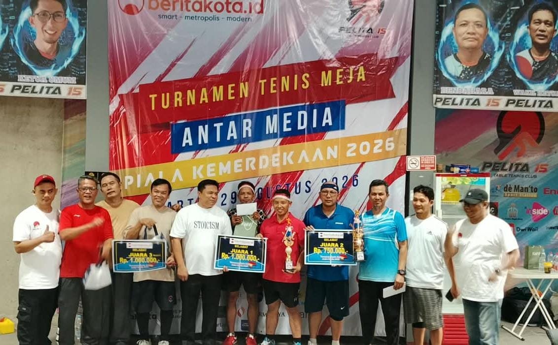 Turnamen Tenis Meja Antarmedia di Depok Perkuat Solidaritas Insan Pers