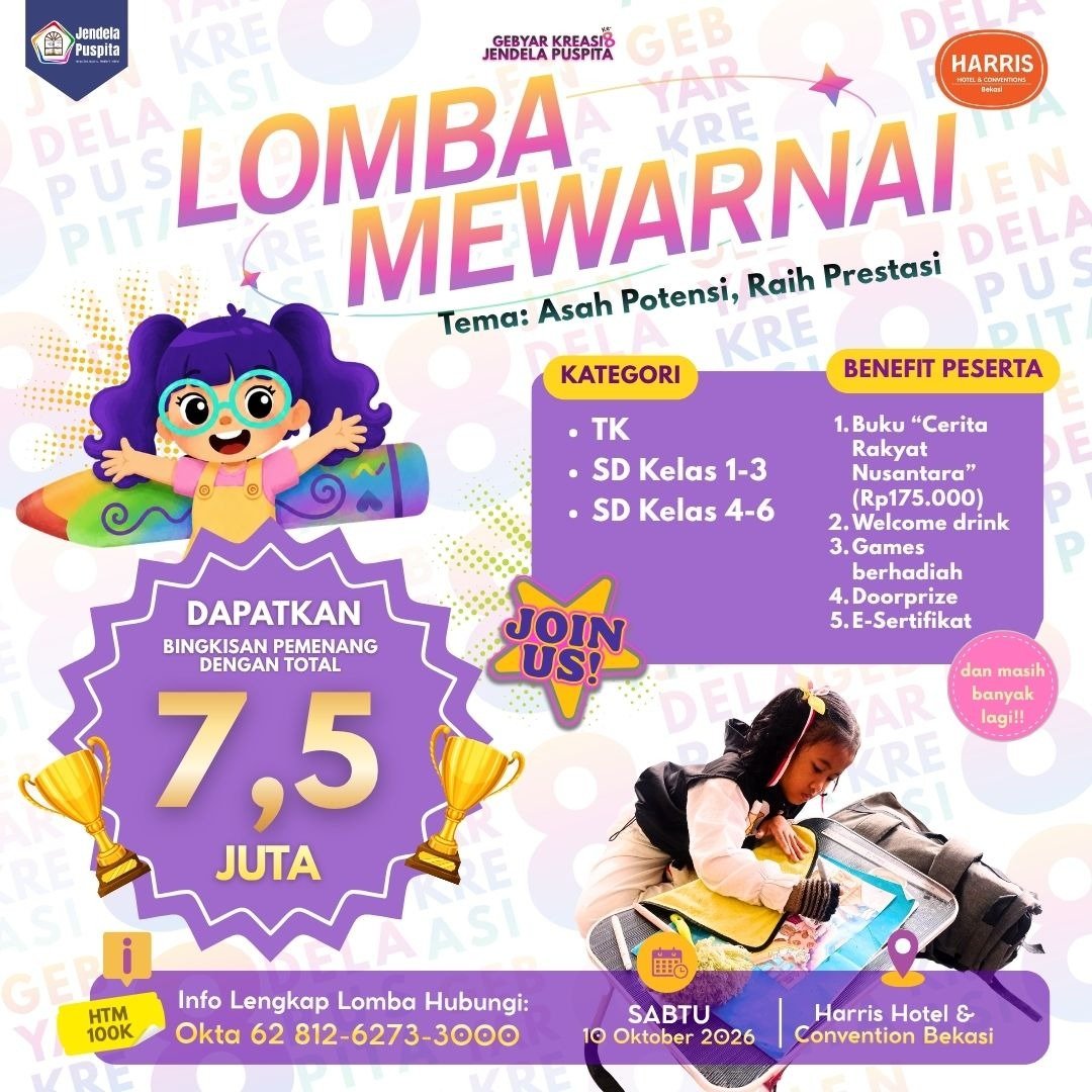 Dari Warna dan Imajinasi, Gebyar Kreasi Jendela Puspita Membuka Ruang Anak untuk Berprestasi