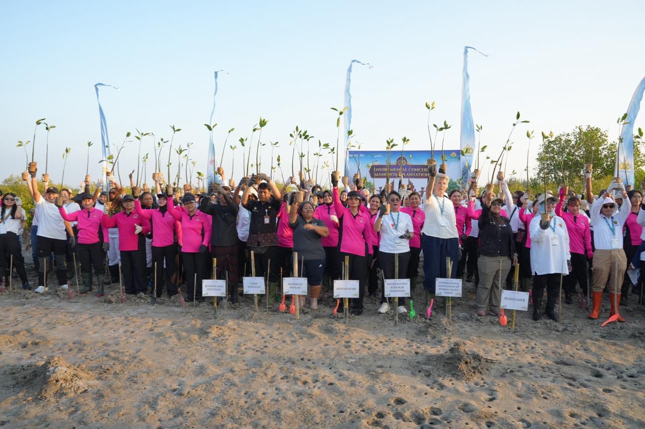 Jaga Pesisir Bali, POLRI dan Seasoldier Tanam 1.000 Mangrove