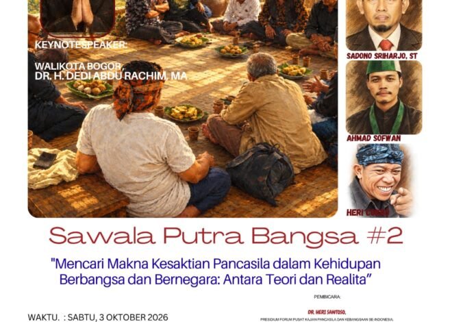 Menguji Pancasila antara Idealisme dan Realitas, Sarasehan Digelar di Bogor
