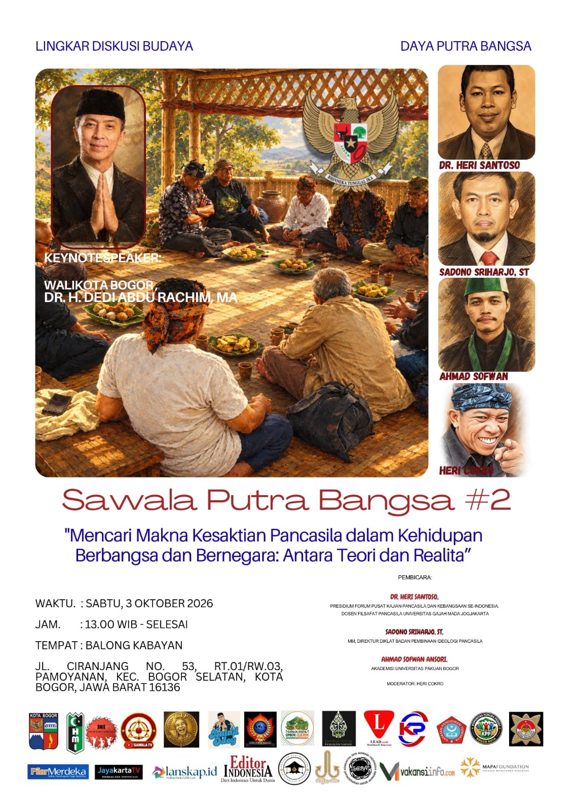 Menguji Pancasila antara Idealisme dan Realitas, Sarasehan Digelar di Bogor