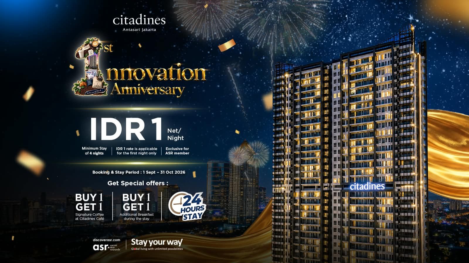 Setahun Beroperasi, Citadines Antasari Jakarta Perkuat Konsep City Living lewat “1nnovation Anniversary”